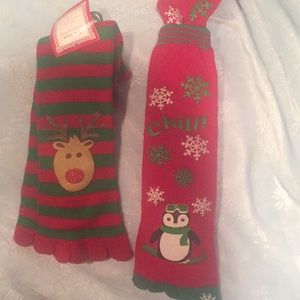 Christmas toe socks